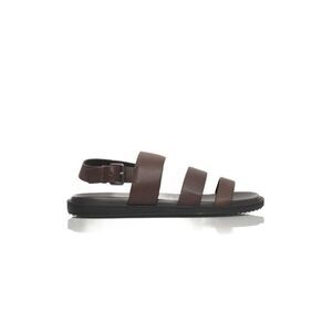 Cerruti 1881 Brown Cowhide Men Men's Sandal
